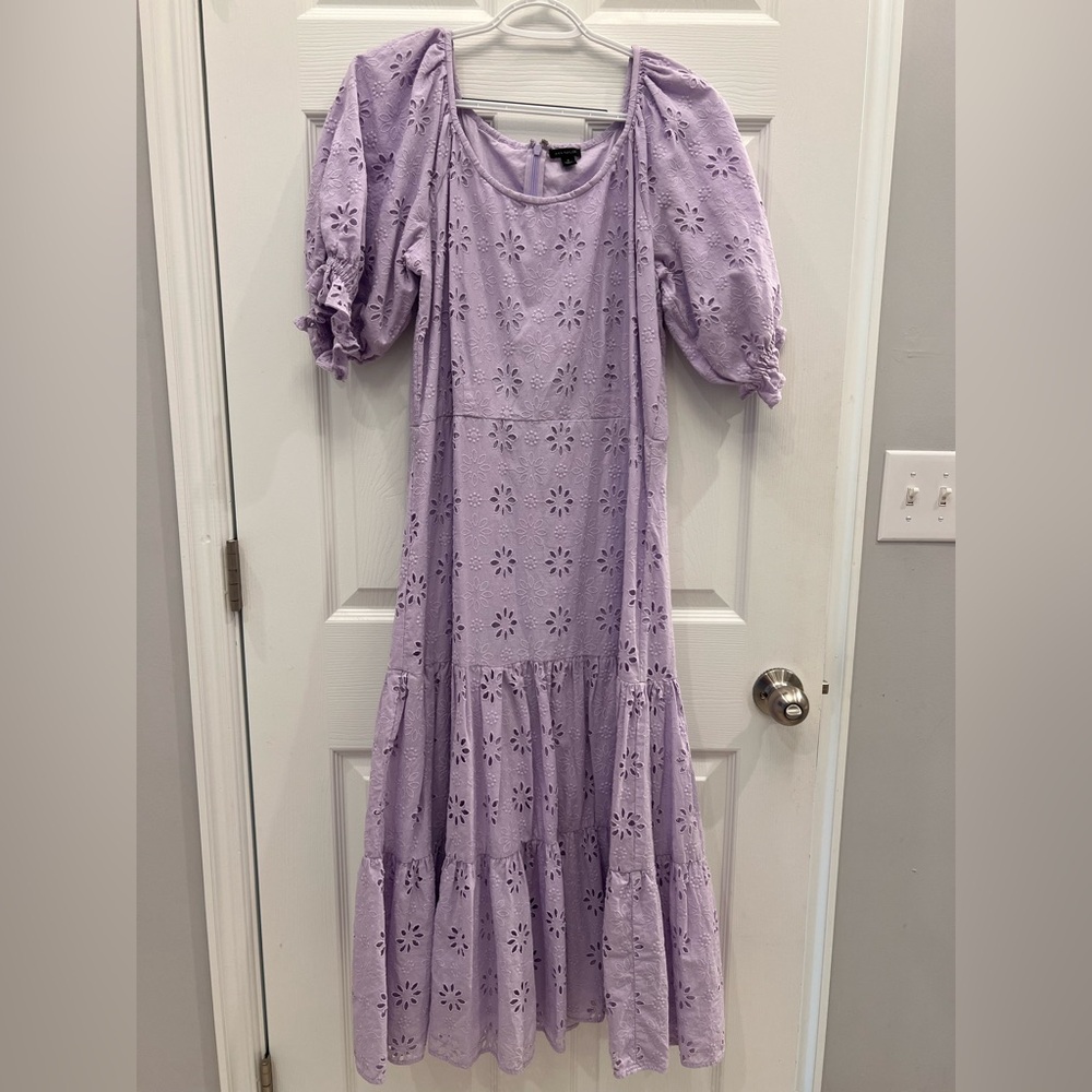 Ann Taylor Lavender Eyelet Maxi Dress